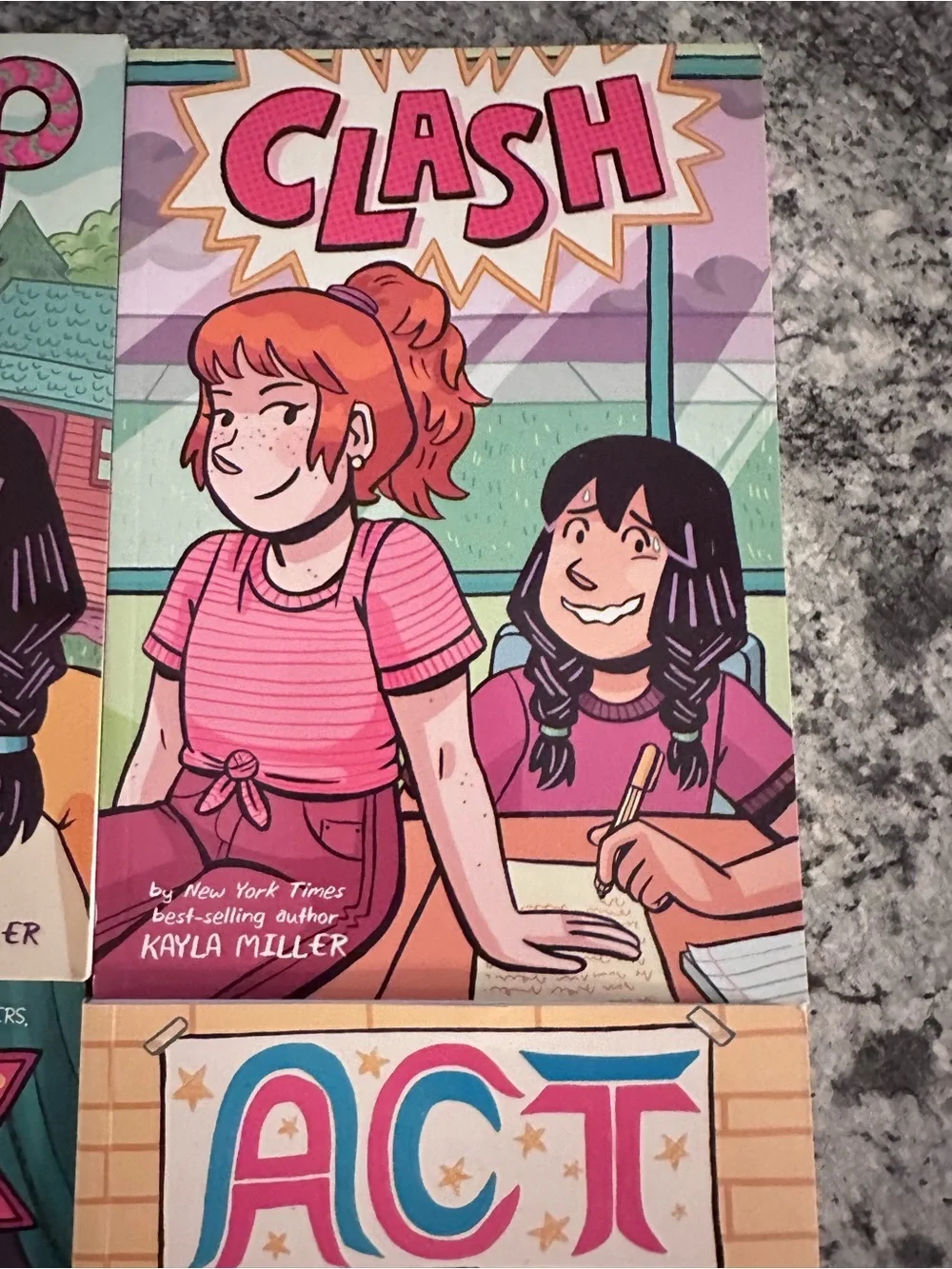 Kayla Miller Middle School Graphic Novel Non Fiction Act, click, Clash, Camp